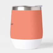 Nom personnalisé Orange Script Monogramme (Gauche)