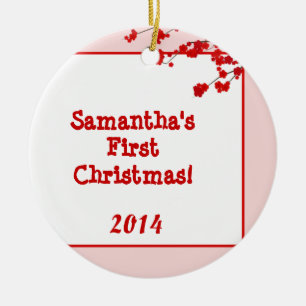 Nom personnalisé Ornement de la fleur de cerisier