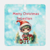 Nom personnalisé ornement de Noël (Verso)