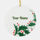 Nom personnalisé Ornement de Noël (Devant)