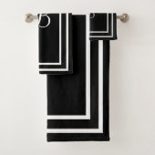 Nom personnalisé ou ensemble de serviettes initial (En situation)