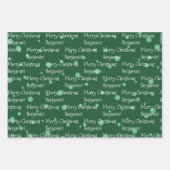 Nom personnalisé Papier d'enveloppement de Noël (3 (Devant 2)