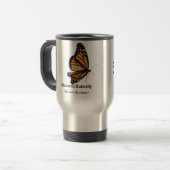 Nom personnalisé Papillon à imprimer Mug de voyage (Devant gauche)