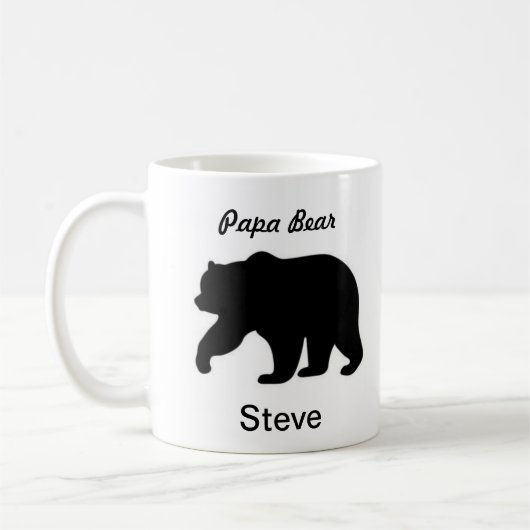 Nom personnalisé par tasse d'ours de papa (Gauche)