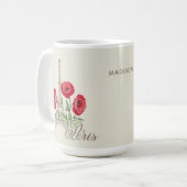 Nom personnalisé Paris France tasses (Devant gauche)