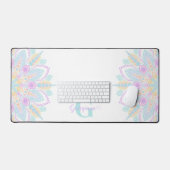 Nom personnalisé Pastel Rainbow Floral Sundae Mand (Clavier et souris)