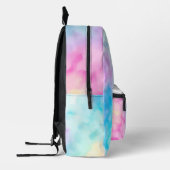 Nom personnalisé Pastel Tie Dye Sac à dos (Gauche)