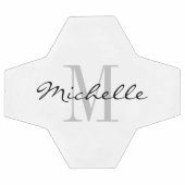 Nom personnalisé personnalisé monogramme de footba (Plat)