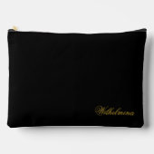 Nom Personnalisé Petit Sac Noir Polyvalent (Recto)