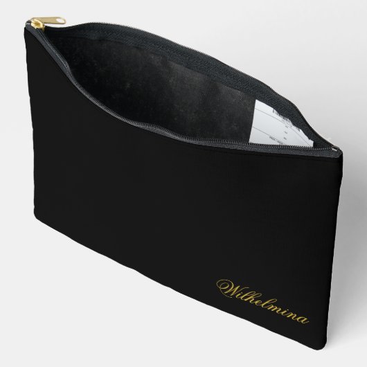 Nom Personnalisé Petit Sac Noir Polyvalent (Ouvrir)