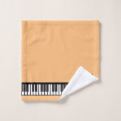 NOM personnalisé Pianist Piano Keys (Gant de toilette)