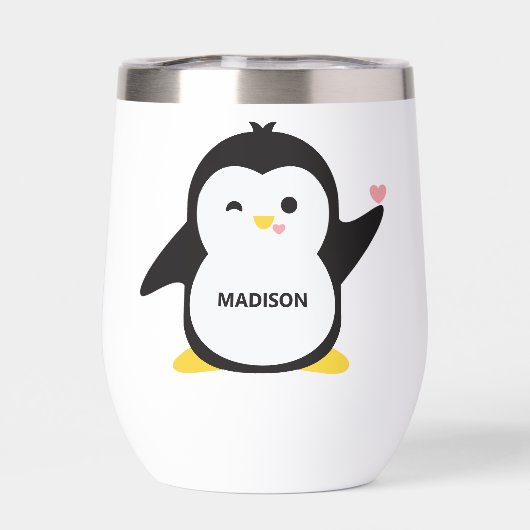 Nom personnalisé pingouin mignon (Arrière)