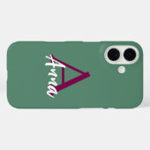 Nom personnalisé Pink iPhone 16 Coque (Verso (horizontal))