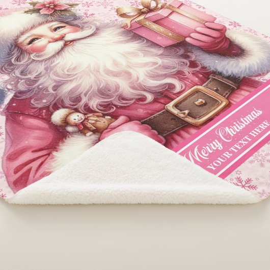 Nom personnalisé Pink Père Noël couverture pour ca (3/4)