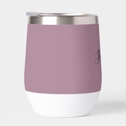 Nom personnalisé Pink Script Monogramme (Droite)
