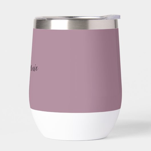Nom personnalisé Pink Script Monogramme (Gauche)