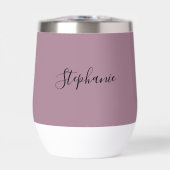 Nom personnalisé Pink Script Monogramme (Avant)