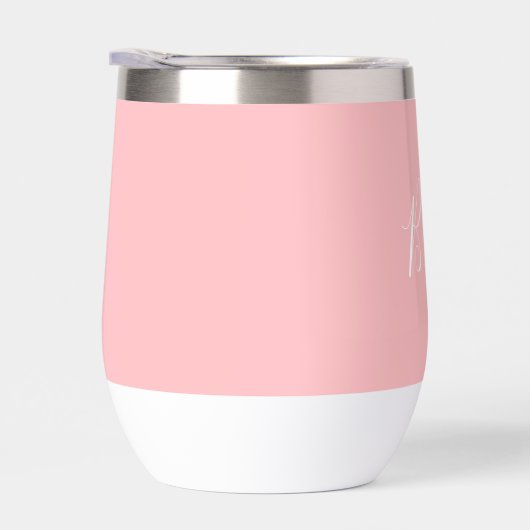 Nom personnalisé Pink Script Simple Bride Mariage (Droite)