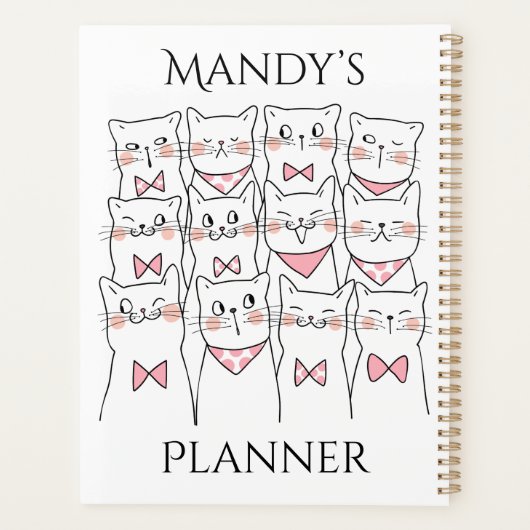 Nom personnalisé Planificateur de chats, Planifica (Dos)