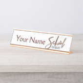 Nom personnalisé Plaque de nom du bureau du psycho (Devant)