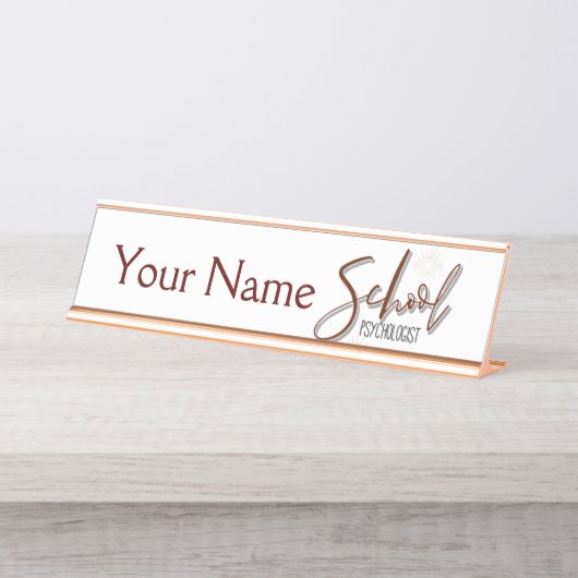 Nom personnalisé Plaque de nom du bureau du psycho (Devant)