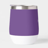 Nom personnalisé Plum Purple Script Monogramme (Droite)