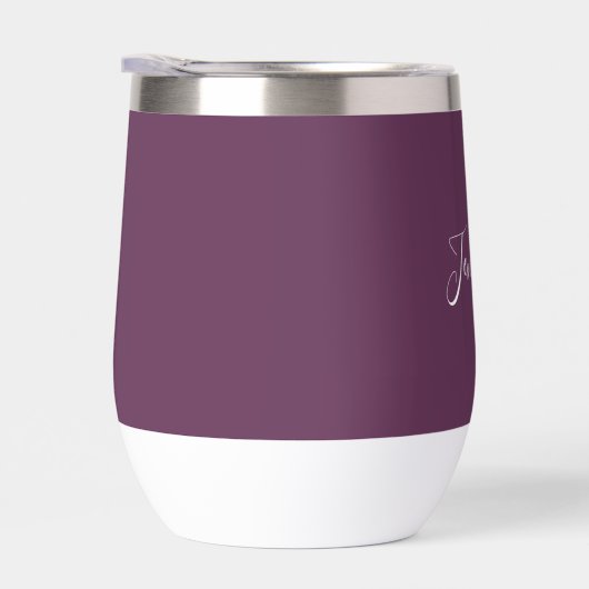 Nom personnalisé Plum Purple Script Simple (Droite)
