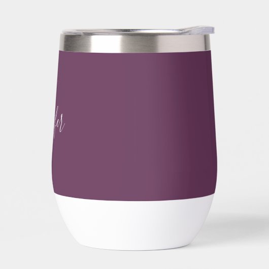 Nom personnalisé Plum Purple Script Simple (Gauche)