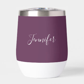 Nom personnalisé Plum Purple Script Simple