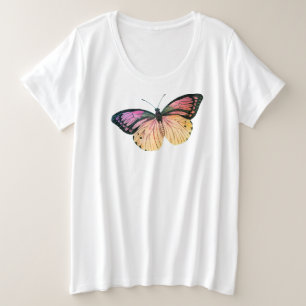 NOM PERSONNALISÉ PLUS TAILLE T-SHIRT AVEC BUTTERFL
