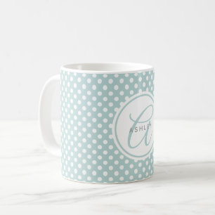 Nom personnalisé Pois de menthe Café Mug