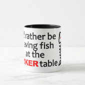 Nom personnalisé Poker Fish mugs (Centre)