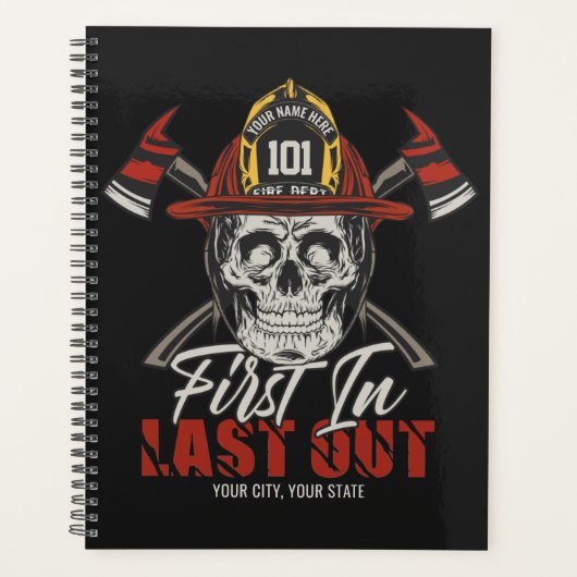 Nom Personnalisé Pompier D'Abord En Dernier Feu De (Devant)