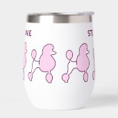 Nom personnalisé Poodles roses (Gauche)