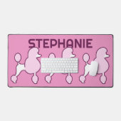 Nom personnalisé Poodles roses (Clavier et souris)