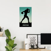 Nom personnalisé Poster du joueur de football (Bureau à domicile)