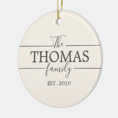 Nom personnalisé Premier cadeau de Noël Ornement (Gauche)