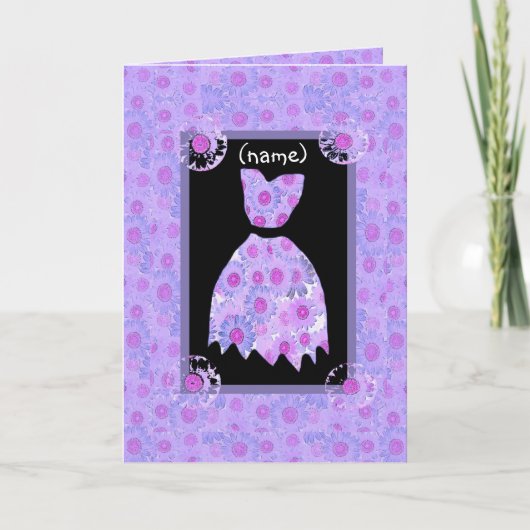 NOM PERSONNALISÉ Présentatrice Invitation Robe PUR (Devant)