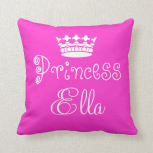 Nom personnalisé Princesse Ella Coussin