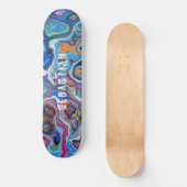 Nom personnalisé Psychedelic Abstrait Skateboard (Recto)