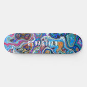Nom personnalisé Psychedelic Abstrait Skateboard (Horz)