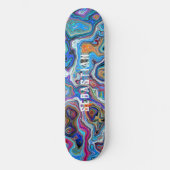 Nom personnalisé Psychedelic Abstrait Skateboard (Recto)