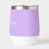 Nom personnalisé Purple Script Monogramme (Gauche)