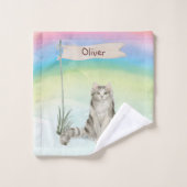 Nom personnalisé Ragamuffin Animal de chat (Gant de toilette)