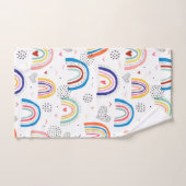 Nom personnalisé Rainbow Ensemble de serviettes de (Serviette à main)