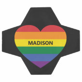Nom personnalisé Rainbow Heart (Plat)