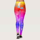 Nom personnalisé Rainbow Jellyfish Leggings (Dos)