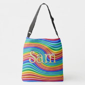 Nom personnalisé Rainbow Pride cross body Sac four (Dos)