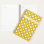 Nom personnalisé Retro Géométrique Jaune Doré (Devant avec enveloppe)