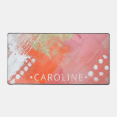 Nom personnalisé rose Art Abstrait moderne Coloré (Recto)